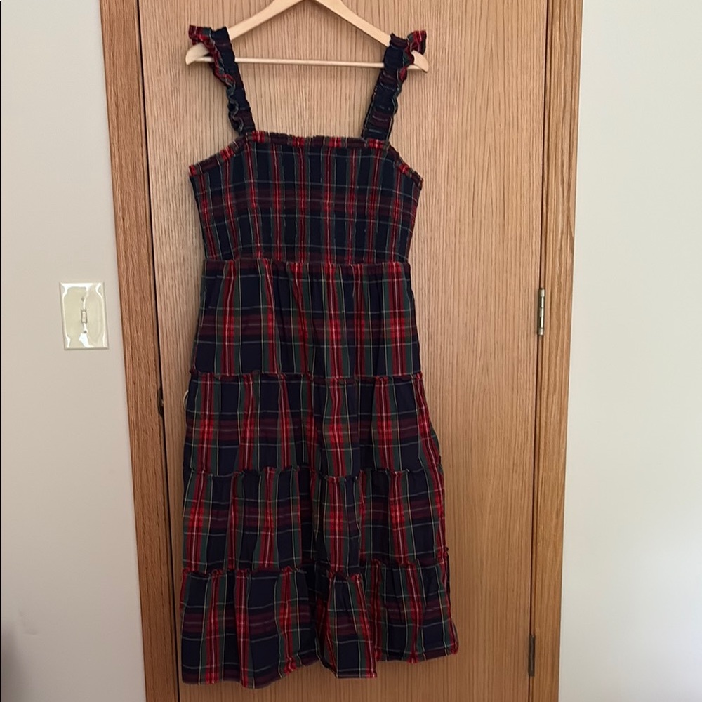 J. Crew Factory Tartan Plain dress 100% cotton size XL